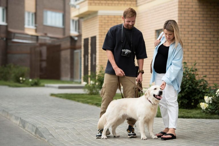 full-shot-couple-with-dog_23-2149072987